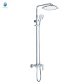 KH-06 vente chaude bain douche mitigeur mural chromé fini tube rond douche pluie, laiton chromé douche de pluie de salle de bains